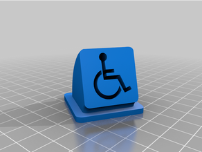 wheelchair sign 3d print model - Mito3D