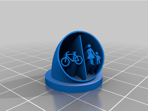 traffic sign bike 3d print model - Mito3D