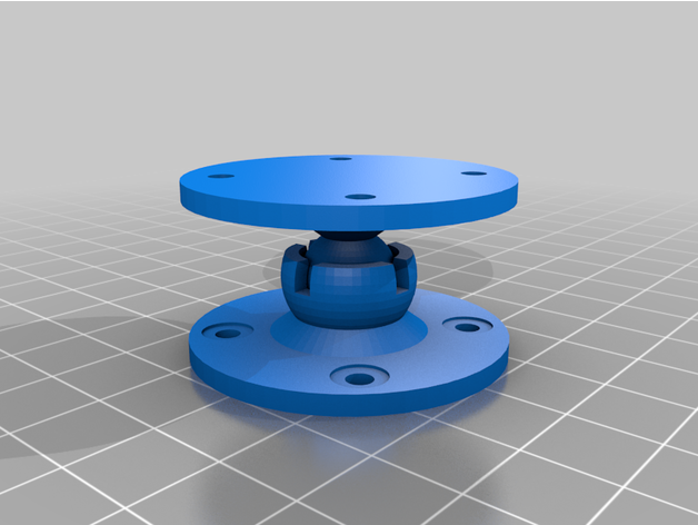 customized ball-and-socket mount 3D print model - Mito3D