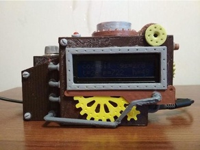 steampunk weather station 3d print model - Mito3D