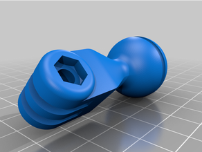 25mm ball gopro mount 3d print model - Mito3D
