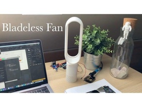 3d printed bladeless fan desk cooling desktop dyson summer 3d print model - Mito3D