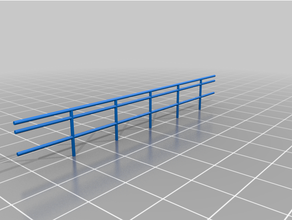 h0 railings - gelaender 187 gelnder scale handlauf zaun 3d print model - Mito3D
