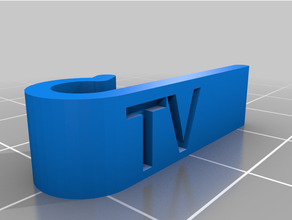 customized cable tagtv 3d print model - Mito3D