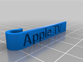 özelleştirilmiş elma tv cat5 kablo etiket 3d print model - Mito3D