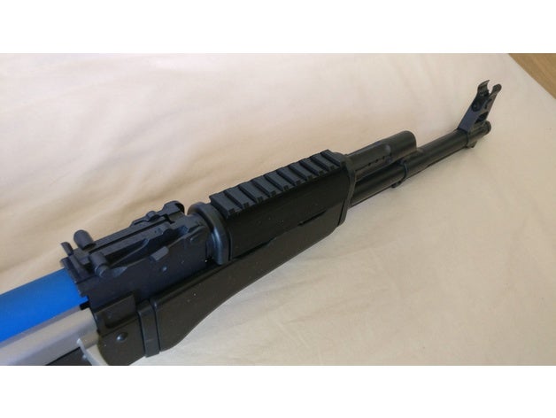 airsoft aeg ak47 main garde rail 3D print model - Mito3D