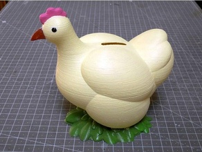 chicken bank piggyback piggy 3d print model - Mito3D