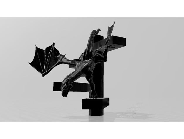 Drachen Statue 3D print model - Mito3D