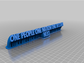 guyahamy customized sweeping 2-line plate text 3d print model - Mito3D
