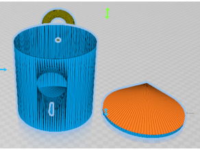 cylindrical nesting box printed 3d print model - Mito3D