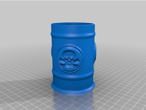 químico residuos caja barril 3d print model - Mito3D