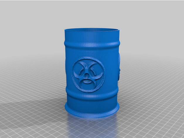 bio waste barril caja riesgo biológico almacenamiento residuos 3D print model - Mito3D