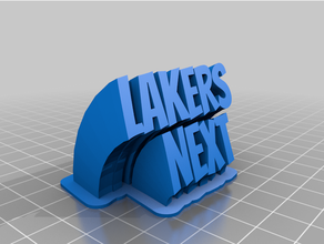 özelleştirilmiş Nefes kesici 2 line tabak Lakers Metin 3d print model - Mito3D