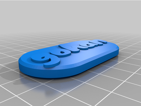 gohanmy özelleştirilmiş köpek etiket 3d print model - Mito3D
