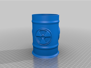 radioactive waste box barrel 3d print model - Mito3D