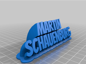 horst customized sweeping 2-line plate text 3d print model - Mito3D