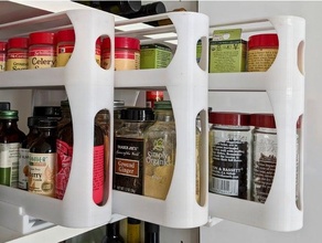 spice rack pullout kitchen shelf 3d print model - Mito3D