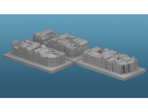 greeblecity amsterdam canal Maisons 3d print model - Mito3D