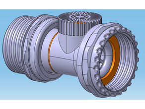 SCBA Negativ Druck Umwandlung Inhalation Ausatmung portiert 40mm nato rd40x1 7 Gewinde Koppler en148 1 Ventil Filter Adapter Gasmaske Gas 3d print model - Mito3D