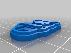 özelleştirilmiş mfrultiline etiket dfskeychain 3d print model - Mito3D