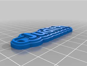 angepasst mfrultiline Etikett Schlüsselbund 3d print model - Mito3D