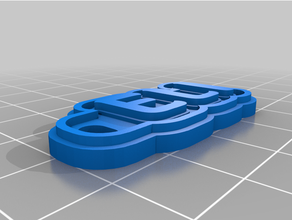 angepasst mehrzeilig Etikett keychaindadad 3d print model - Mito3D
