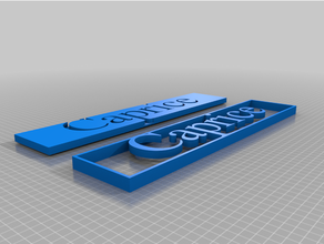 caprice plate customized 3d print model - Mito3D