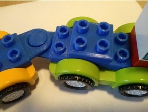 duplo car compatible acopladores tijolo carro acoplador 3d print model - Mito3D