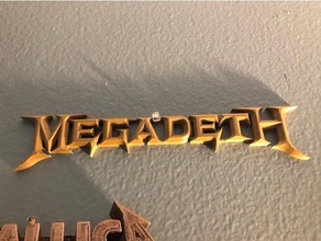 megadeth logotipo 3d print model - Mito3D