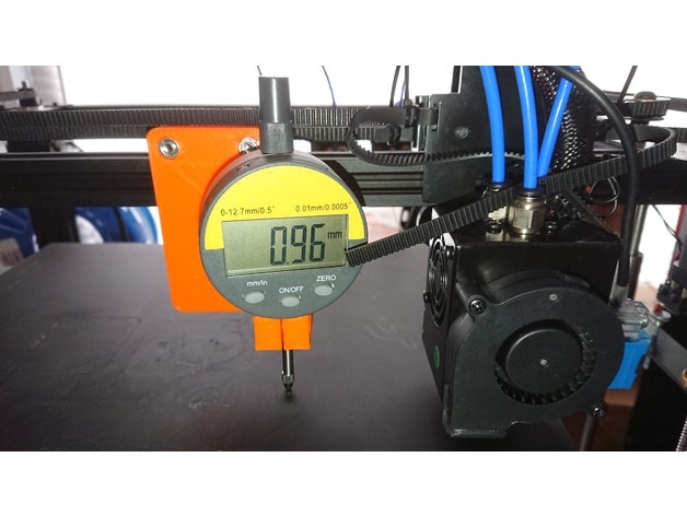 bed levelling z9m3 3d printer printing tool tools holder bedlevelling bltouch dial indicator mount e3d hotend printbed z8m3 zonestar 3D print model - Mito3D