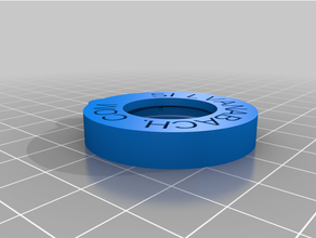 customized custom coin keyring wasdith text 3d print model - Mito3D