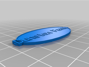 dfmy customized oval keychain 3d print model - Mito3D
