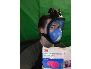 3m filtrar adaptador tubo respirador máscara doble remezclado 3d print model - Mito3D