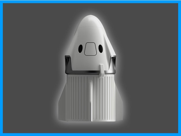 spacex equipe técnica Dragão elonmusk elon almíscar falcão 9 pesado modelo foguete espaço nave espacial bfr lançamento 3D print model - Mito3D