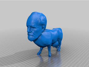 Sigmund Freud vache xover 3d print model - Mito3D