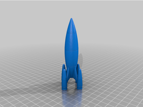 vermelho foguete buracos fixo 3d print model - Mito3D