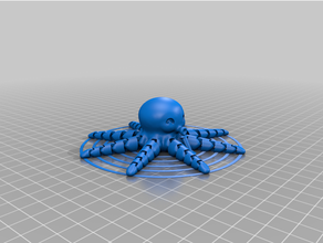 cute octopus - adhesion flexible remix 3d print model - Mito3D