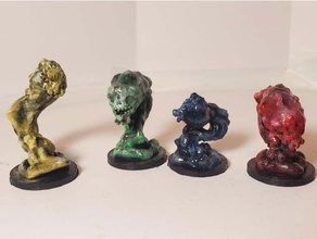 necrotic slime 28mm dnd mini miniature dungeons dragons miniatures monster ooze pathfinder roleplaying game tabletop gaming 3d print model - Mito3D