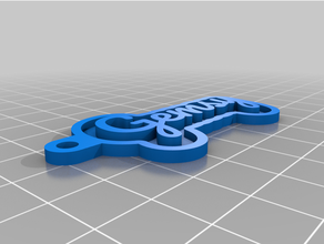 gemme personnalisé clé chaîne personnel 3d print model - Mito3D