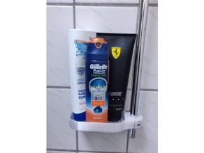 shower shelf rod 25 18mm showerbasket accessories basket 3d print model - Mito3D