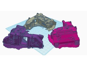 rhino wreck 40k terrain warhammer 3d print model - Mito3D
