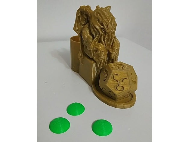 cthulhu dado base + gettoni completare pacco gioco tavolo giochi tavola 3D print model - Mito3D