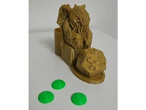 cthulhu base + tokens completar paquete juego mesa juegos tablero friso 3d print model - Mito3D