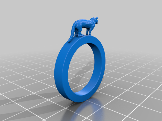 cat ring 3D print model - Mito3D