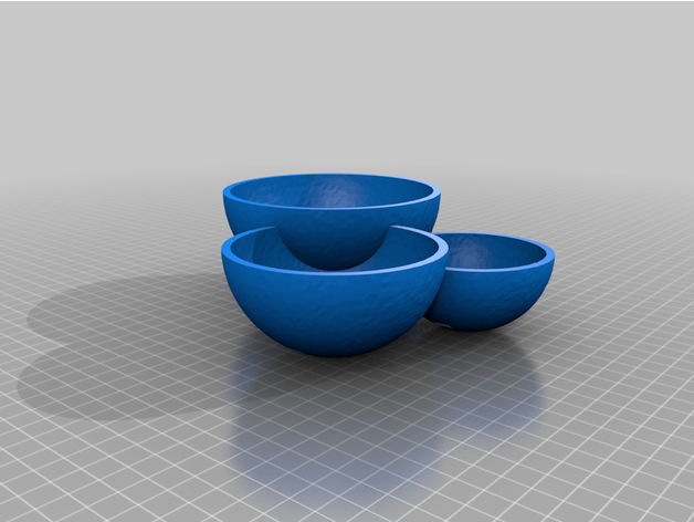 succulent tri-bowl drainage flower pot garden gardening plant succulents holder 3D print model - Mito3D