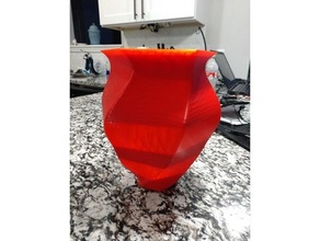 espiral vaso queimado contornado decoração flor casa plantador 3d print model - Mito3D