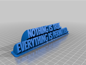 customtestized sweeping 2-line plate text 3d print model - Mito3D