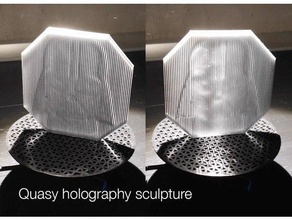 darth vader 3d printed quasi-holography illusion optical sculpture starwars star wars 3d print model - Mito3D