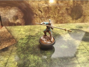 kings war hero infantry stand base 25mm miniatures 3d print model - Mito3D
