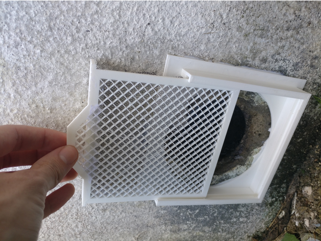 extérieur filtre séchoir air vêtements évent poussière amovible ventilation ventilateur 3D print model - Mito3D